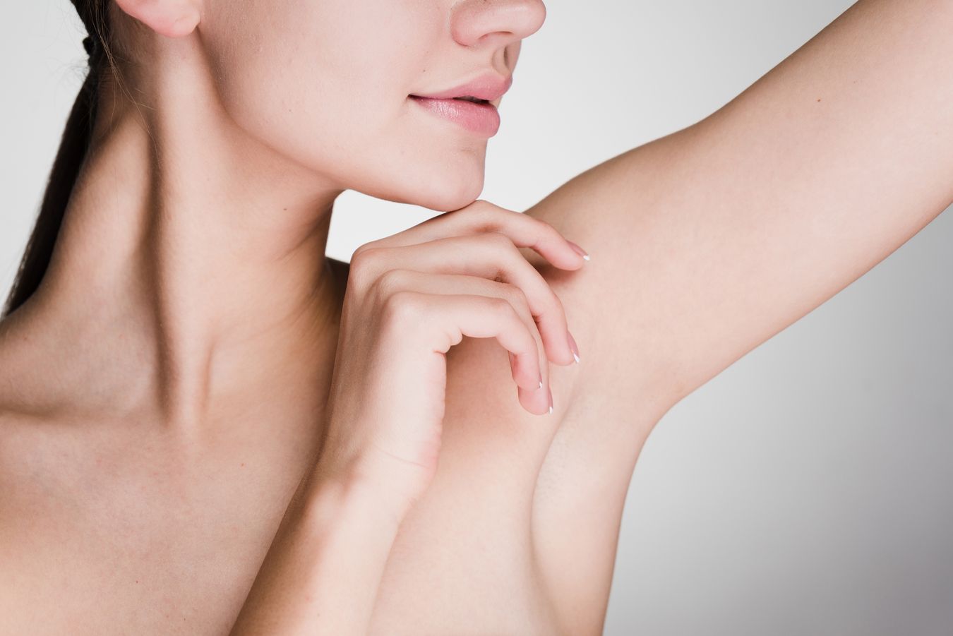 Closeup on woman's armpit